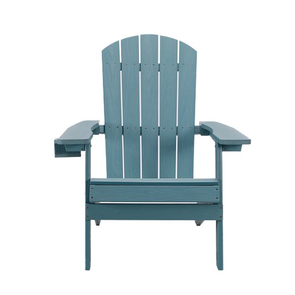 Tranquilo Depot Teal Plastic Folding Adirondack Chair