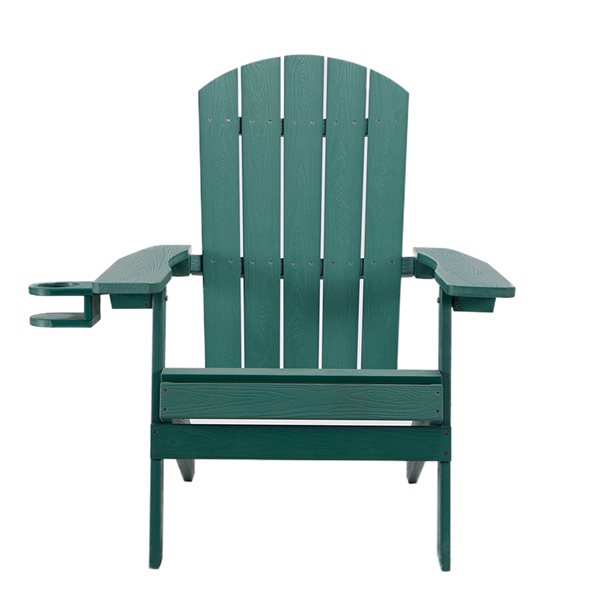 Chaise Adirondack pliable Tranquilo Depot en plastique vert