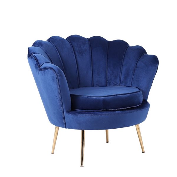 Blue scallop store chair