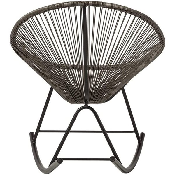 Plata Import Grey Rocking Acapulco Chair