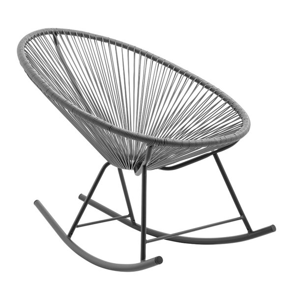 Plata Import Grey Rocking Acapulco Chair