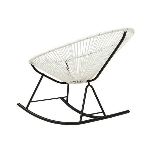 Plata Import White Rocking Acapulco Chair