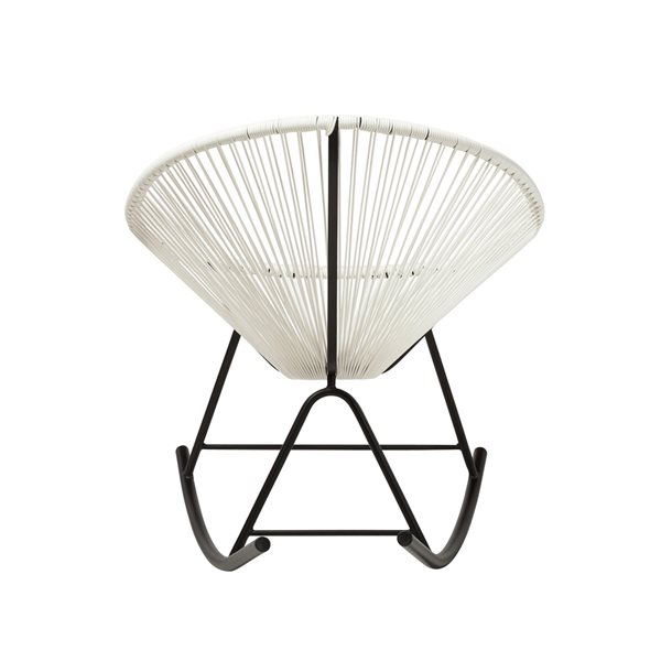 Plata Import White Rocking Acapulco Chair