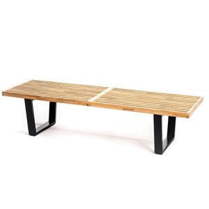 Plata Import Nelson 60-in Modern Brown Bench