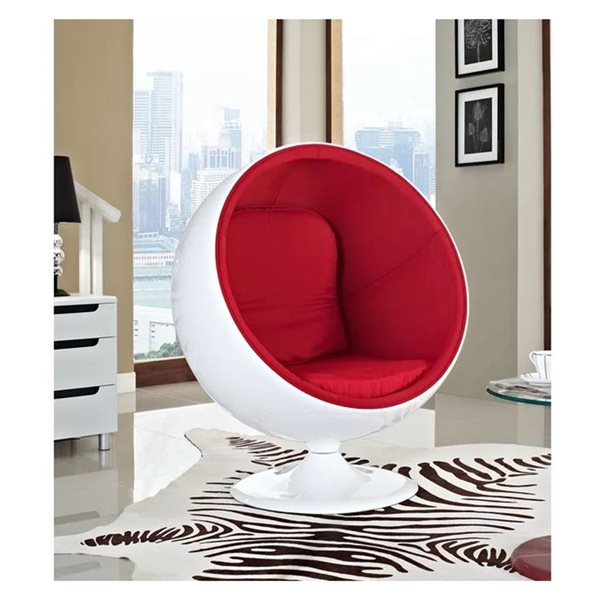 Plata Import Modern Red Ball Chair