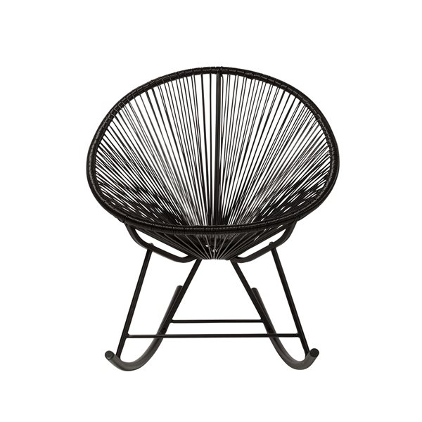 Plata Import Black Rocking Acapulco Chair