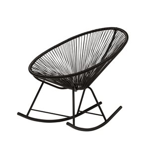 Plata Import Black Rocking Acapulco Chair