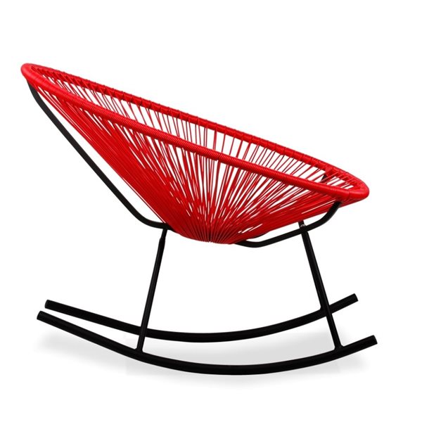 Plata Import Red Rocking Acapulco Chair