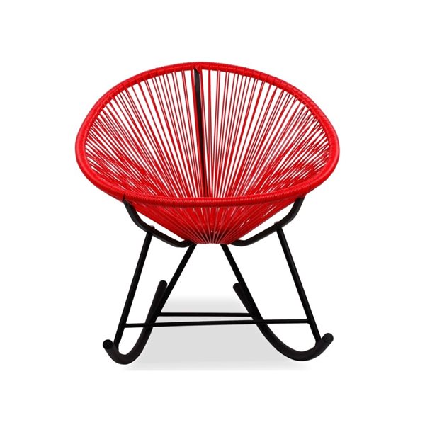 Plata Import Red Rocking Acapulco Chair