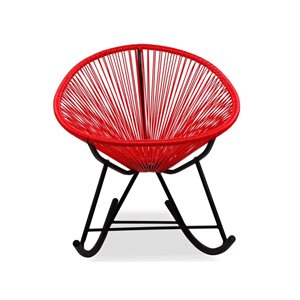 Plata Import Red Rocking Acapulco Chair