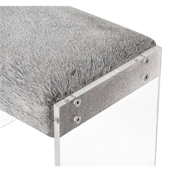 Plata Import N/A 54-in Modern Grey Bench