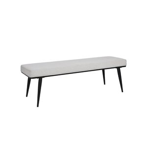 Plata Import Exess 58-in Modern White Bench