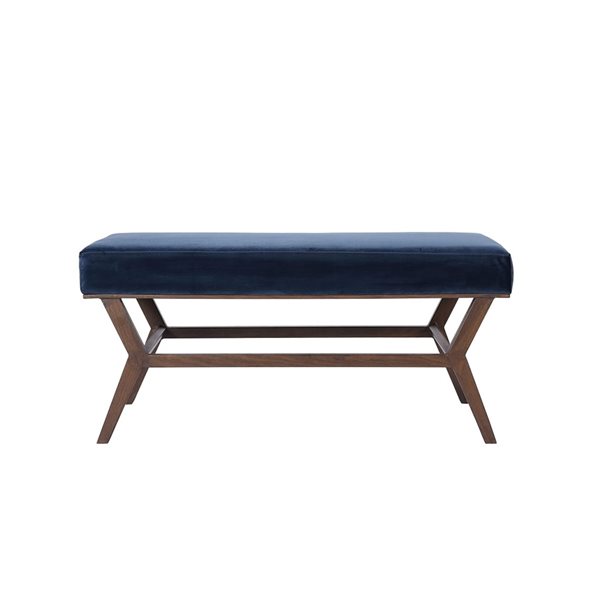 Plata Import Corola 39-in Modern Blue Bench