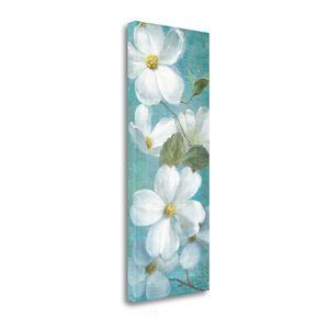 Tangletown Fine Art "Indiness Blossom Panel VInage I" by Danhui Nai 13-in x 32-in Canvas Print