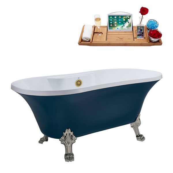 Center drain on sale clawfoot tub