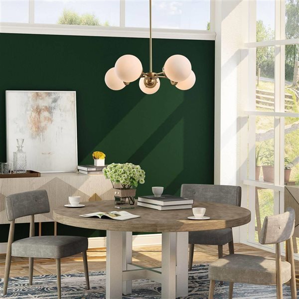 Uolfin 5-Light Gold Modern/Contemporary Chandelier