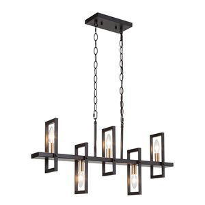 Uolfin 5-Light Black Modern/Contemporary Chandelier