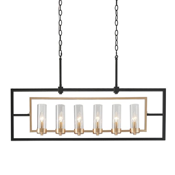 Black and deals gold chandelier light