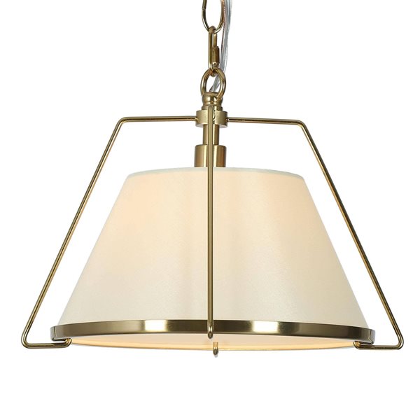 Uolfin 1-Light Gold Modern Drum Cage Chandelier