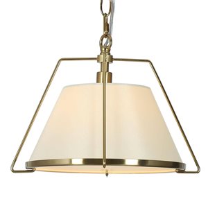 Uolfin 1-Light Gold Modern Drum Cage Chandelier