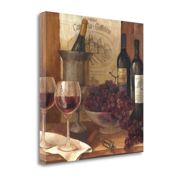 Tangletown Fine Art “Vintage Wine Crop” Frameless 18-in H x 18-in W Vintage/Retro Canvas Print