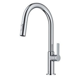 Kraus Oletto Chrome 1-handle Deck Mount Pull-down Residential Kitchen Faucet
