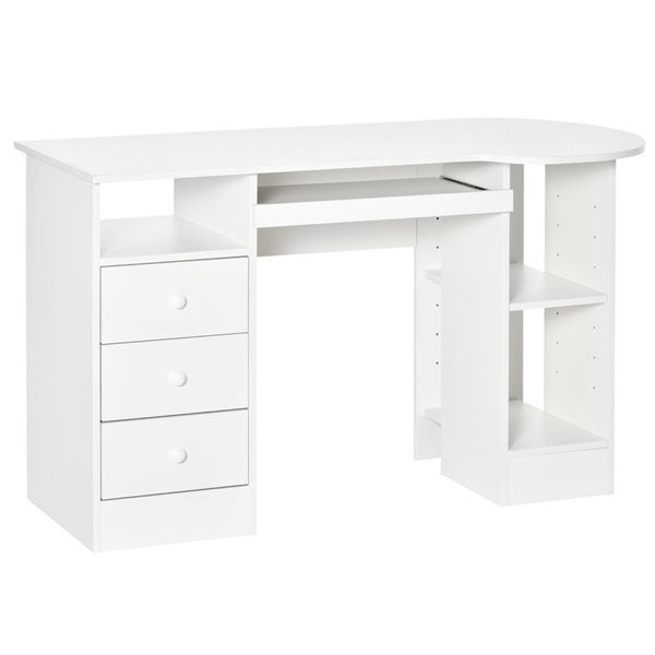HOMCOM 49.25-in White Modern/Contemporary Computer Desk