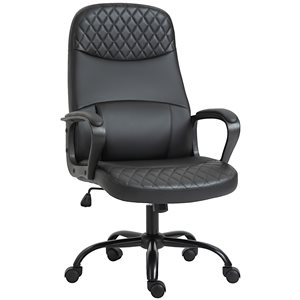 HomCom Vinsetto Black Contemporary Adjustable Height Swivel Desk Chair