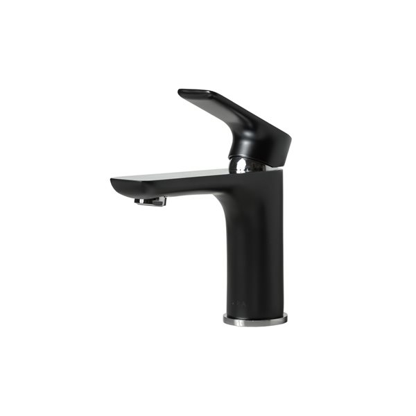 Sera Black Ice Black/Chrome 1-Handle Single Hole WaterSense Labelled Bathroom Sink Faucet