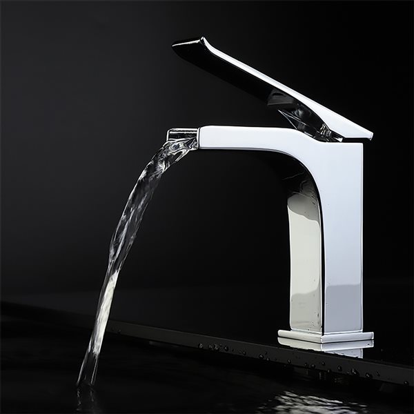 Sera Lilia Chrome 1-Handle Single Hole WaterSense Labelled Bathroom Sink Faucet