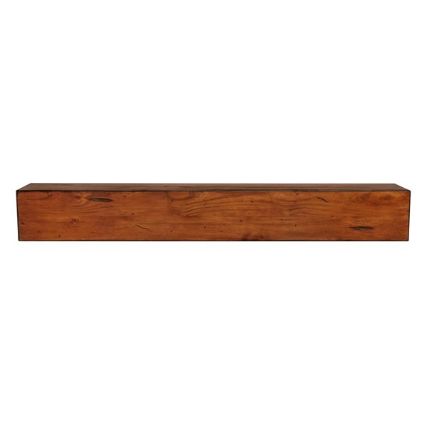 Pearl Mantels 72-in W x 8-in H x 10-in D Russet Distressed Pine Wood Mantel  Shelf SSUP7249650LC | RONA
