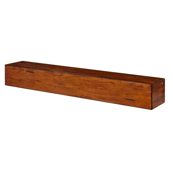 Pearl Mantels 72-in W x 8-in H x 10-in D Russet Distressed Pine Wood Mantel  Shelf SSUP7249650LC | RONA