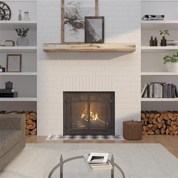Pearl Mantels 48-in W x 5-in H x 9-in D Ash Asian Hardwood Wood Mantel  Shelf SSUP48492WLC | RONA