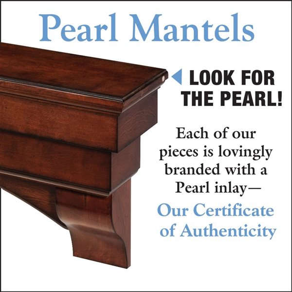 Pearl Mantels 48-in W x 12-in H x 9.5-in D Distressed Cherry Pine Wood Mantel Shelf
