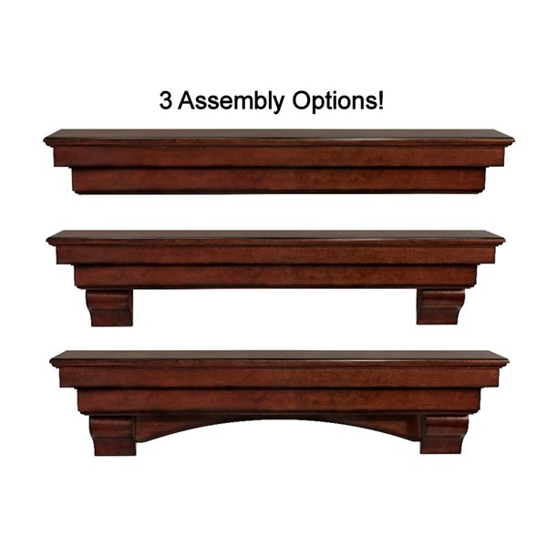 Pearl Mantels 48-in W x 12-in H x 9.5-in D Distressed Cherry Pine Wood Mantel Shelf