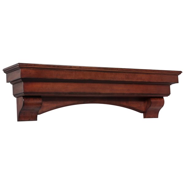 Pearl Mantels 48-in W x 12-in H x 9.5-in D Distressed Cherry Pine Wood Mantel Shelf