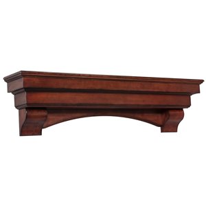 Pearl Mantels 48-in W x 12-in H x 9.5-in D Distressed Cherry Pine Wood Mantel Shelf