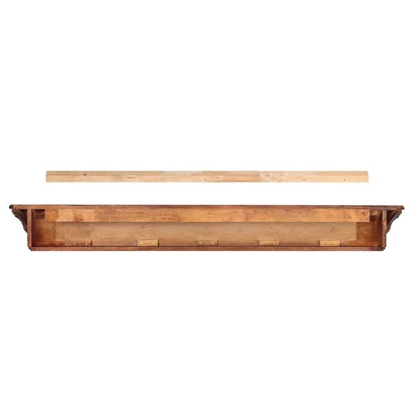 Pearl Mantels 48-in W x 6.5-in H x 8-in D Distressed Cherry Pine Wood Mantel Shelf