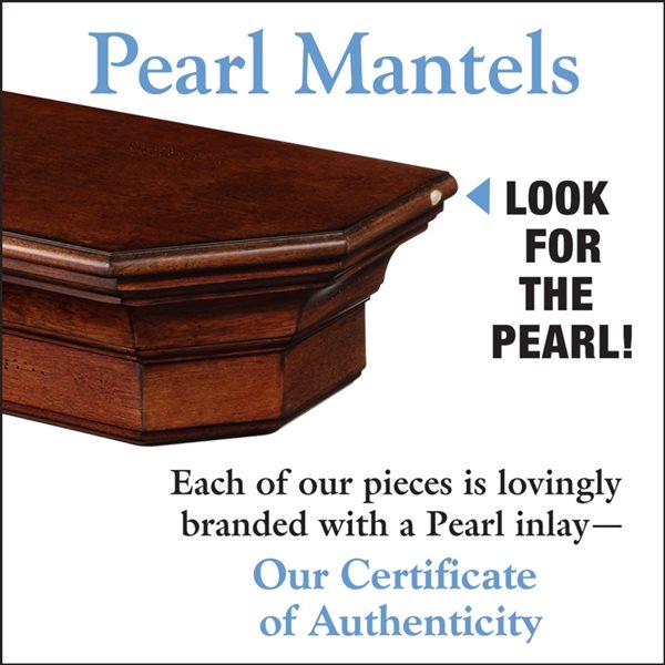 Pearl Mantels 48-in W x 6.5-in H x 8-in D Distressed Cherry Pine Wood Mantel Shelf