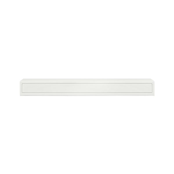 Pearl Mantels 72-in W x 5-in H x 9-in D Crisp White Pine Wood Mantel Shelf