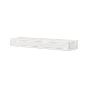 Pearl Mantels 72-in W x 5-in H x 9-in D Crisp White Pine Wood Mantel Shelf