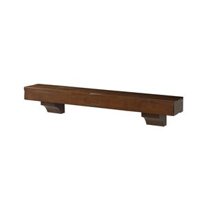 Pearl Mantels 72-in W x 10.5-in H x 9-in D Warm Cherry Distressed Finish Pine Wood Mantel Shelf
