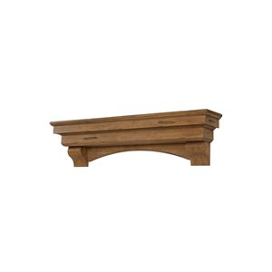 Pearl Mantels 72-in W x 15-in H x 10-in D Antique Distressed Pine Wood Mantel Shelf