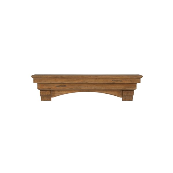 Pearl Mantels 60-in W x 15-in H x 10-in D Antique Distressed Pine Wood Mantel Shelf