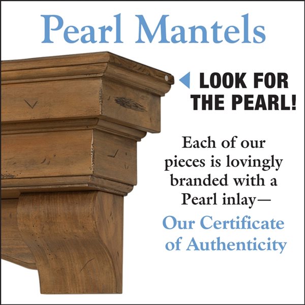 Pearl Mantels 60-in W x 15-in H x 10-in D Antique Distressed Pine Wood Mantel Shelf