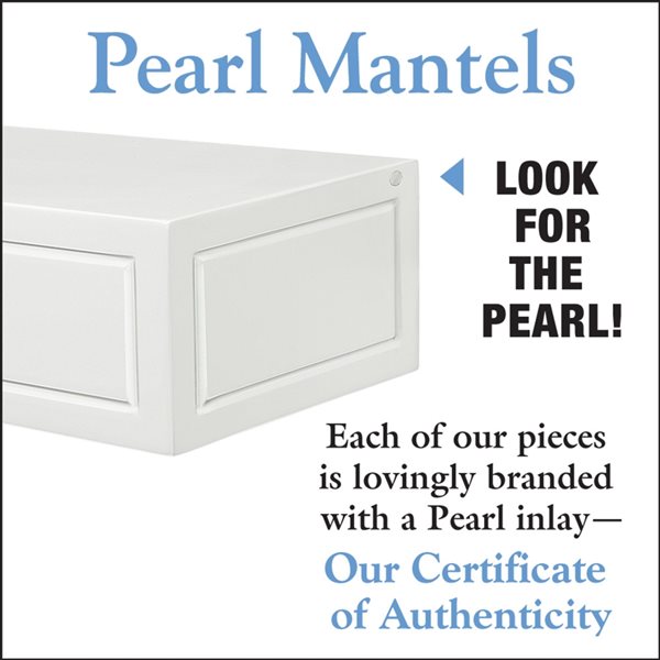 Pearl Mantels 60-in W x 5-in H x 9-in D Crisp White Pine Wood Mantel Shelf