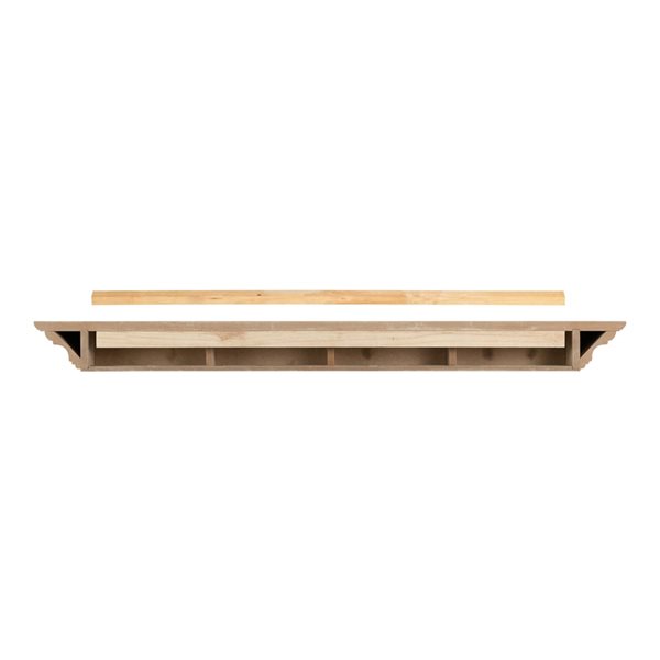 Pearl Mantels 48-in W x 5-in H x 10-in D Crisp White Pine Wood Mantel Shelf