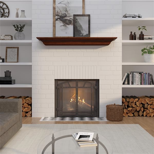 Pearl Mantels 72-in W x 5-in H x 10-in D Antique Distressed Pine Wood  Mantel Shelf SSUP7241890LC | RONA