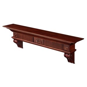 Pearl Mantels 60-in W x 16.75-in H x 10-in D Distressed Cherry Pine Wood Mantel Shelf