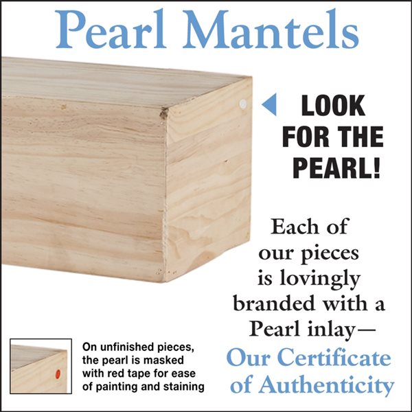 Pearl Mantels 60-in W x 8-in H x 10-in D Unfinished Distressed Pine Wood Mantel Shelf